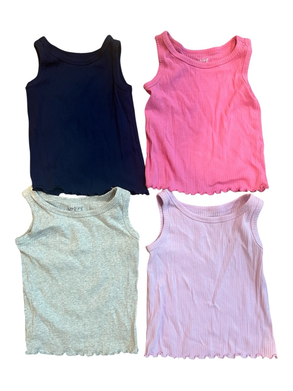 Jumping Beans Ribbed Tank Tops Set of Four Size 4T